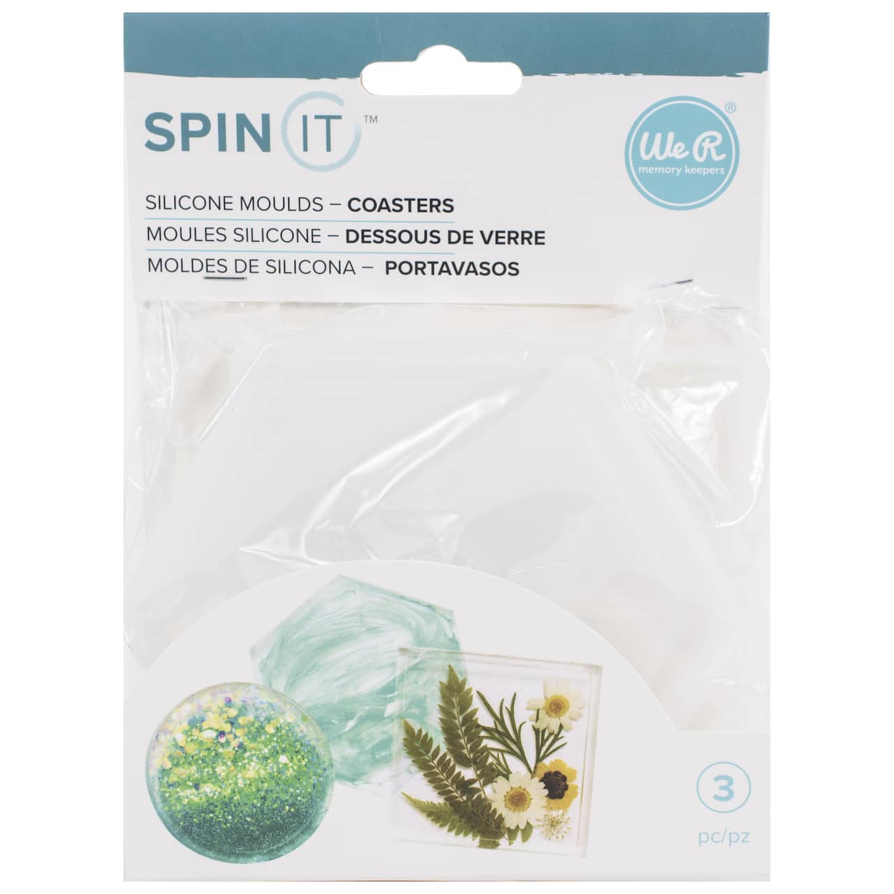 We R Memory Keepers® Spin It™ Silicone Coaster Molds, 3ct